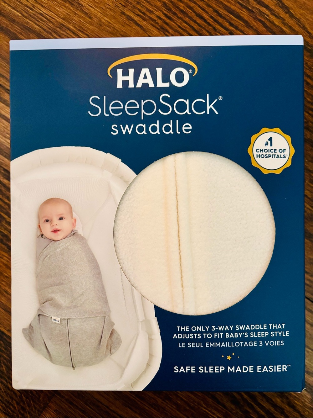 Halo SleepSack Swaddle in Cream Micro-Fleece. 3-6 months. TOG 3.0. NWT.